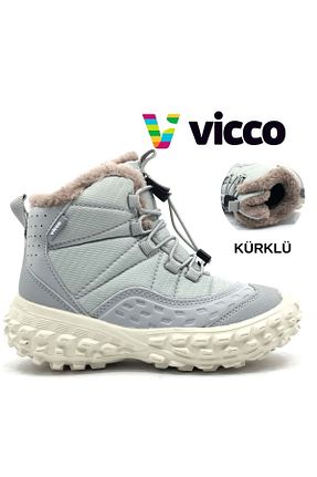 بوت برفی طوسی بچه گانه پارچه ای Vicco - کد 803574692