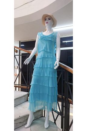 لباس سرمه ای زنانه بافتنی Bohem Stil - کد 858293203