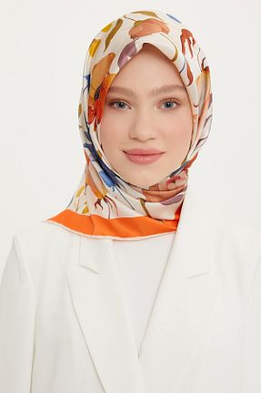 روسری قهوه ای پلی استر Armine - کد 808299845