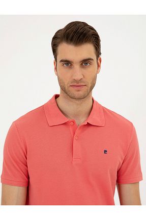 پولوشرت صورتی مردانه بافت Pierre Cardin - کد 833156370
