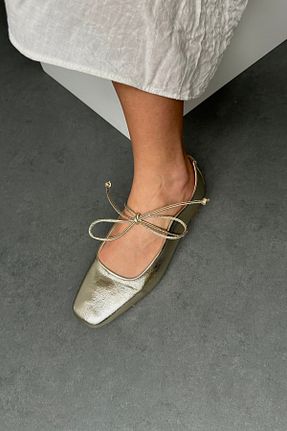 بابت طلائی زنانه پلی اورتان Mupa Shoes - کد 826994652