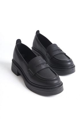 کفش لوفر مشکی زنانه چرم مصنوعی MORIA SHOES - کد 858326379
