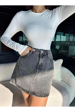 دامن طوسی زنانه پنبه ای TamSeninTarzin - کد 809086792