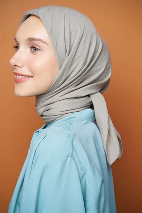 روسری قهوه ای پنبه ای AMİNENESİL - کد 858344928