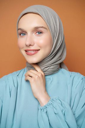 روسری قهوه ای پنبه ای AMİNENESİL - کد 858344928