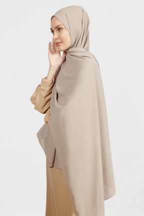 شال قهوه ای زنانه کرپ Differenza - کد 73491798