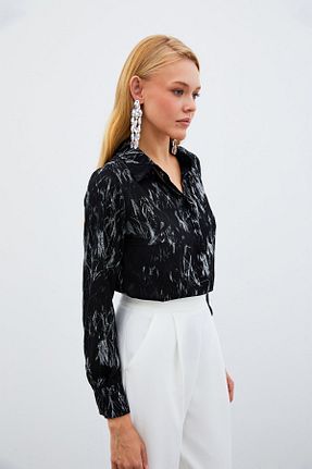 پیراهن مشکی زنانه رگولار Sateen - کد 858149306
