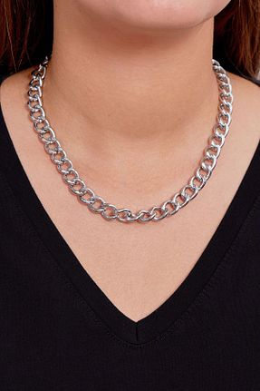 گردنبند جواهر صورتی زنانه فلزی Elika Silver - کد 858149983