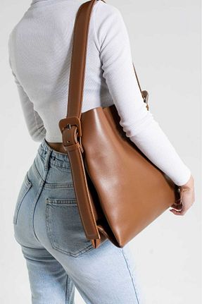 کیف دوشی قهوه ای زنانه چرم مصنوعی HONEY BAG - کد 773822297