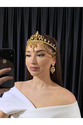 سایر اکسسوری مو طلائی زنانه سنگ کریستال BEYOĞLU NİŞANTAŞI - کد 751660825