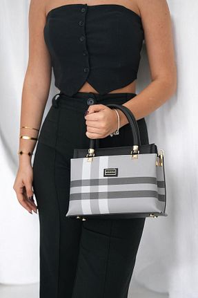 کیف دستی طوسی زنانه سایز متوسط Silver Polo - کد 858173836