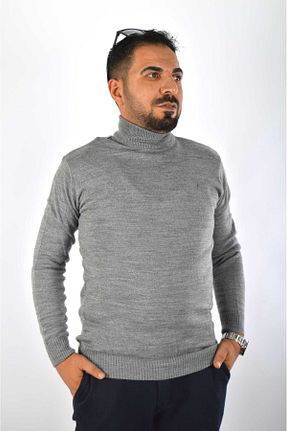 پلیور طوسی مردانه ساده SAYZEN - کد 858166143