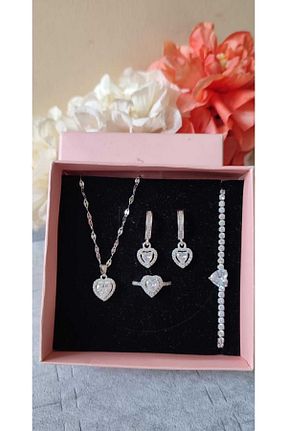 ست استیل سفید زنانه استیل (فولاد) HKN AVM ACCESSORİES - کد 803543477