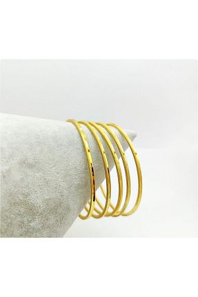 دستبند استیل (فولاد) طلائی زنانه استیل (فولاد) a rose jewelry - کد 853427652