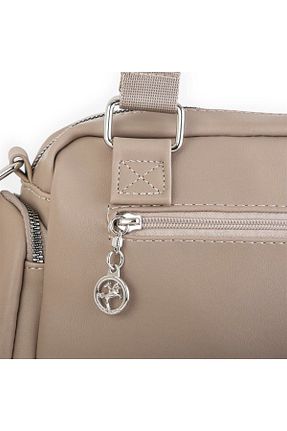 کیف دوشی بژ زنانه چرم مصنوعی Nas Bag - کد 858183305