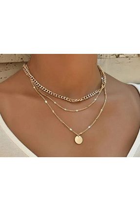 گردنبند جواهر طلائی زنانه سنگ طبیعی hediyeall - کد 129681382