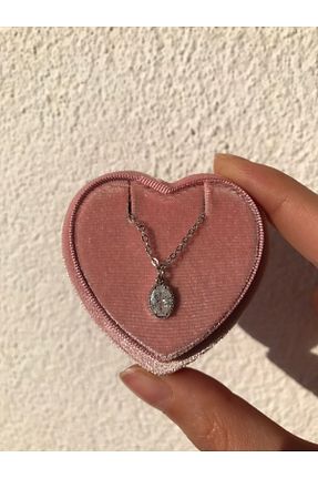 گردنبند جواهر سفید زنانه رودیوم Cheberry - کد 817564495