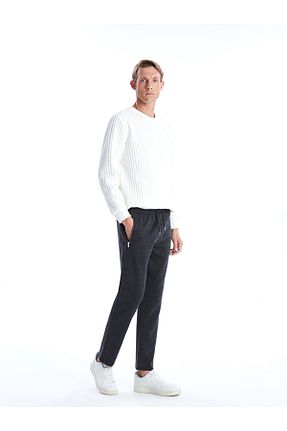 شلوار کرمگن طوسی مردانه بدون جیب LC Waikiki - کد 858288479