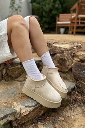 بوت / نیم بوت بژ زنانه جیر SHOEBELLAS - کد 858317666