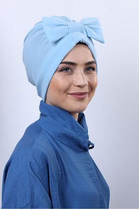شال آبی زنانه پنبه ای Lerra - کد 858330619