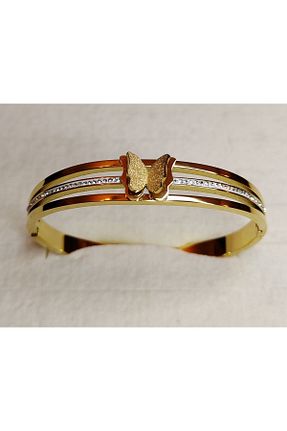 دستبند استیل (فولاد) طلائی زنانه استیل (فولاد) brctaki - کد 858284309