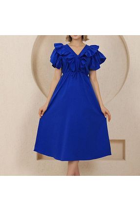 لباس آبی زنانه بافتنی msm fashion - کد 827565622