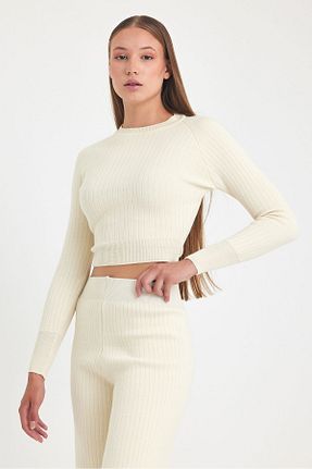 ست بالاتنه و پائین تنه نباتی زنانه تریکو Rodi - کد 858281787