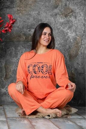 ست لباس راحتی نارنجی زنانه ساده Sude HOMEWEAR - کد 816938397