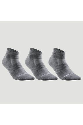 جوراب اسپرت طوسی زنانه پنبه ای Decathlon - کد 302738748