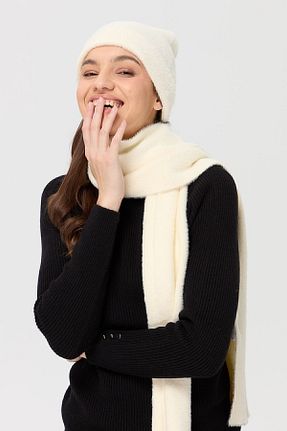 شال گردن نباتی زنانه پلی آمید Desen Triko - کد 779071431