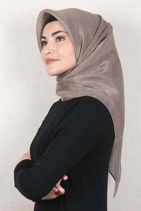روسری قهوه ای ساده PİRAMİT - کد 305367412