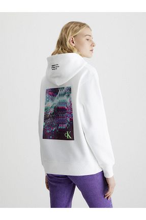 پلیور سفید زنانه ساده Calvin Klein - کد 858323492