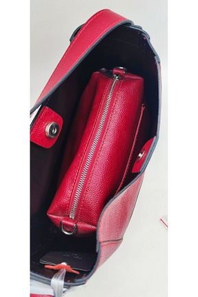 کیف پستچی بنفش زنانه چرم خالص valentina victoria - کد 858339267