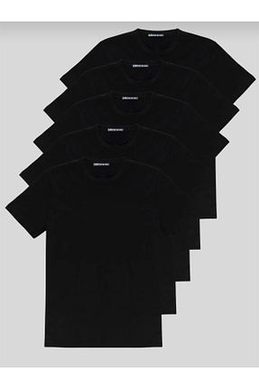 تیشرت سایز بزرگ مشکی مردانه سایز بزرگ Ekis Konfeksiyon - کد 858356504