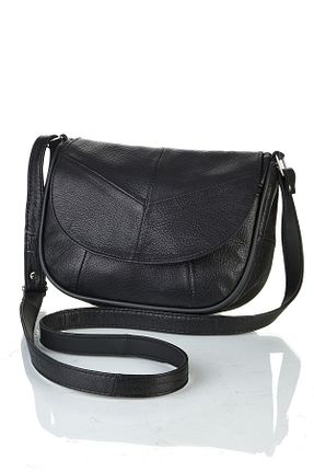 کیف پستچی مشکی زنانه چرم خالص fubileather - کد 265803756