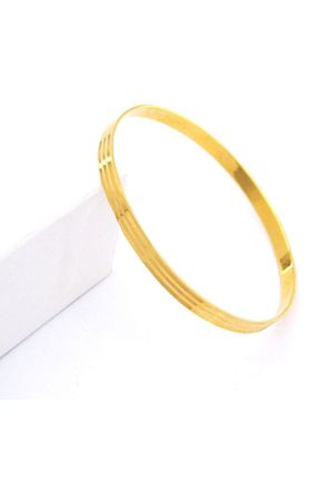 دستبند استیل (فولاد) طلائی زنانه روکش طلا FerizZ - کد 252951797