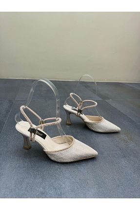 کفش مجلسی صورتی زنانه پاشنه نازک DİVA - کد 858308804