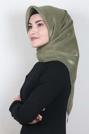 روسری خاکی 100 x 100 PİRAMİT - کد 305367684
