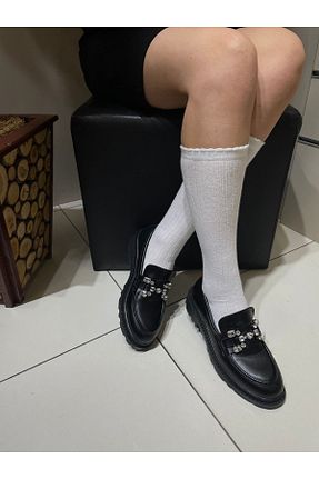 کفش لوفر مشکی زنانه چرم مصنوعی İST FİDAN KUNDURA - کد 858333927