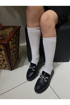 کفش لوفر مشکی زنانه چرم مصنوعی İST FİDAN KUNDURA - کد 858333927