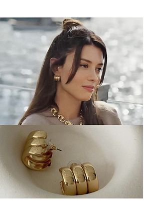 گوشواره جواهر طلائی روکش طلا ringbox - کد 780493068
