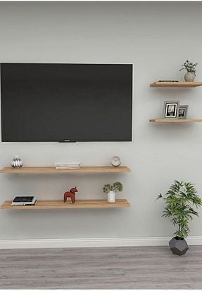قفسه دیواری قهوه ای 100 cm NİLDECO - کد 348440197