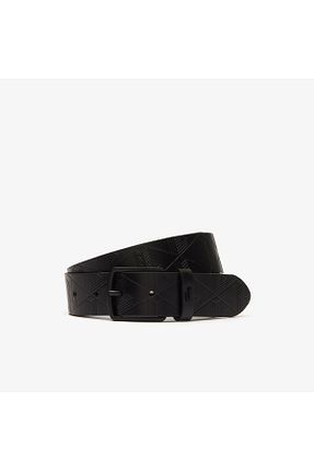 کمربند مشکی مردانه چرم مصنوعی Lacoste - کد 823606721