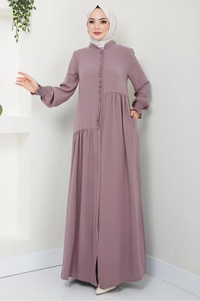 مانتو بلند حجاب صورتی زنانه hafsamina - کد 820044253
