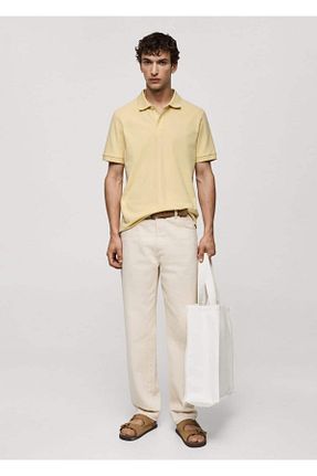 تیشرت زرد مردانه رگولار MANGO Man - کد 829358776