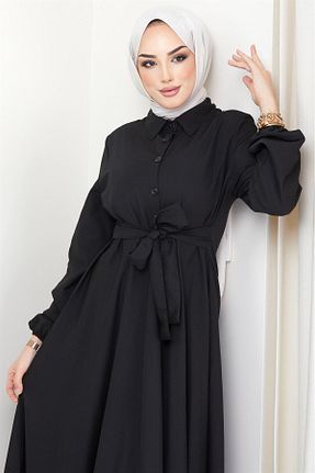 لباس حجاب مشکی زنانه رگولار hafsamina - کد 692381336