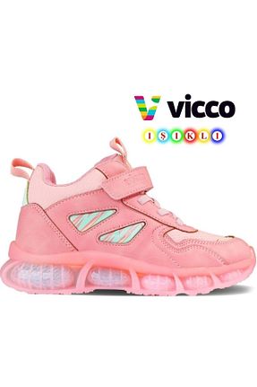 بوت / نیم بوت صورتی بچه گانه چرم مصنوعی Vicco - کد 768860605
