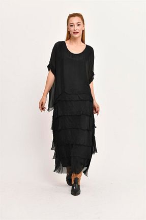 لباس مشکی زنانه بافتنی Bohem Stil - کد 647891610