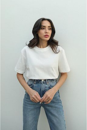 تیشرت نباتی زنانه رگولار Havoş - کد 810930071