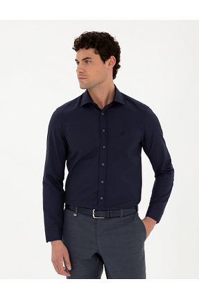 پیراهن سرمه ای مردانه اسلیم فیت Pierre Cardin - کد 833224299